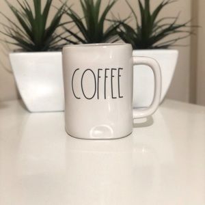 NEW RAE DUNN Ceramic White and Black COFFEE Mug for Kitchen and Home